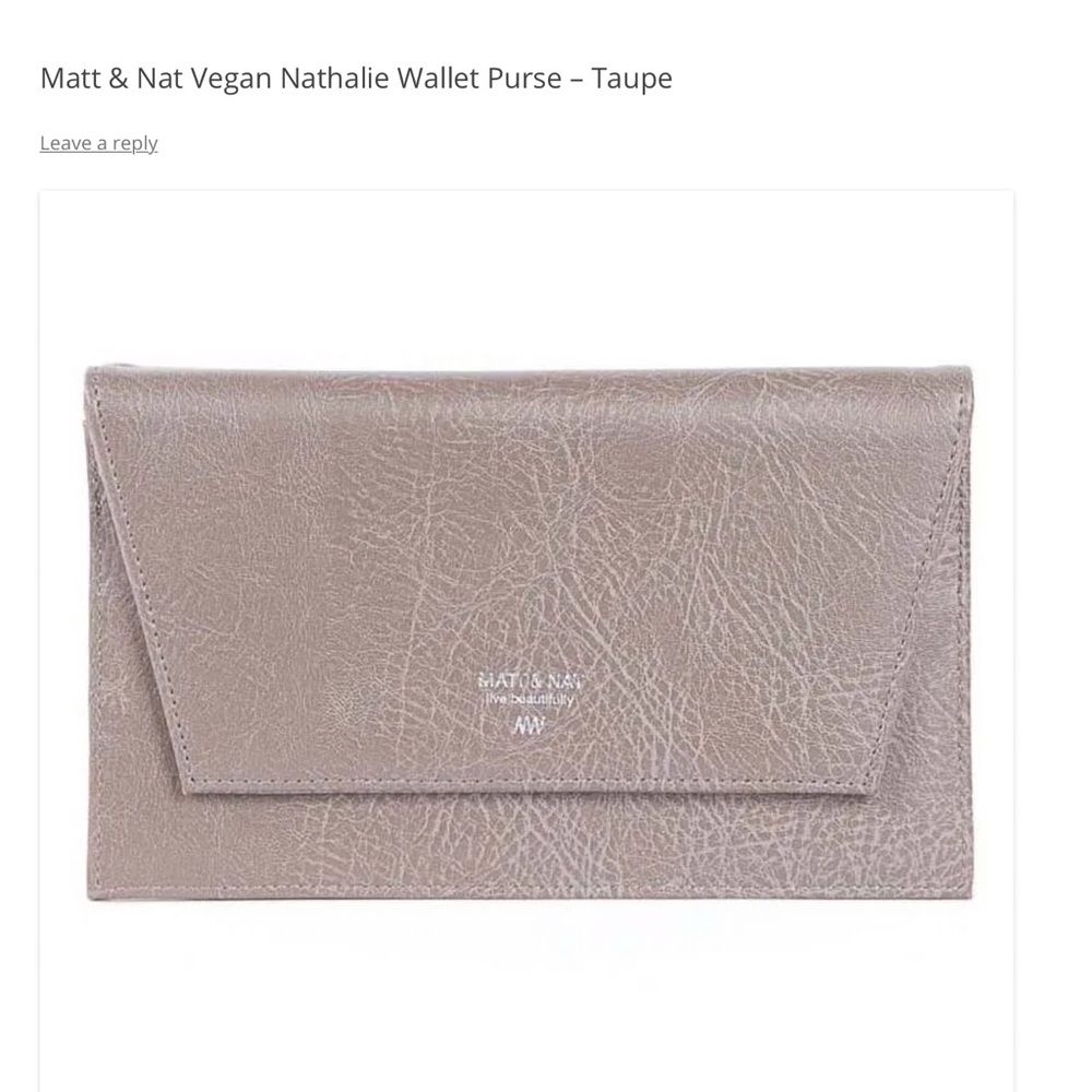 Matt & Nat Nathalie Wallet Purse- Taupe